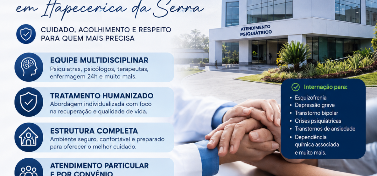 Hospital Psiquiátrico Particular e Convênio em Itapecerica da Serra: Atendimento Humanizado 24 Horas