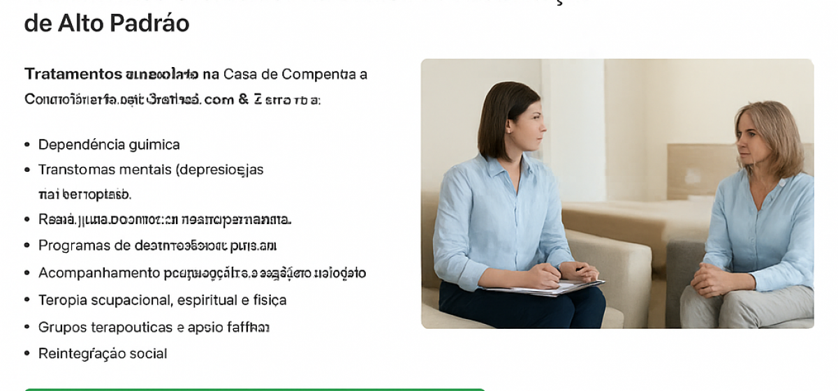 Clínica de Reabilitação de Alto Padrão com Internação Compulsória – Tratamento Humanizado e Eficaz