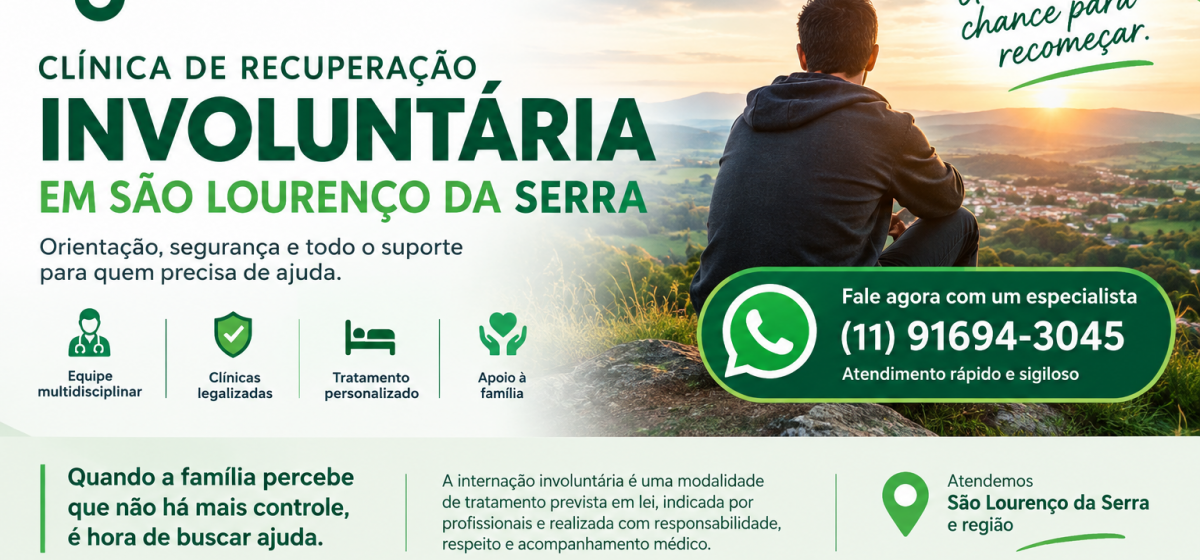 Clínica de Recuperação Involuntária em São Lourenço da Serra