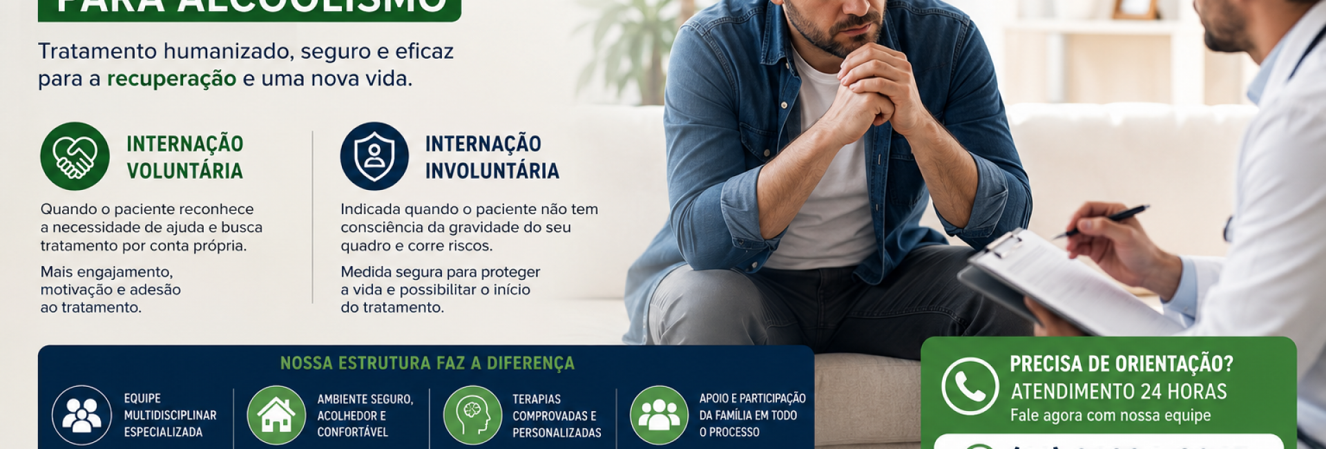 Internação Voluntária e Involuntária para Alcoolismo