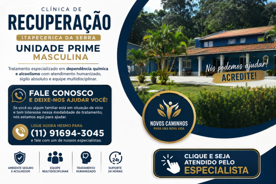 Clínica de Recuperação em Itapecerica da Serra – Unidade Prime Masculina | Tratamento Humanizado e E