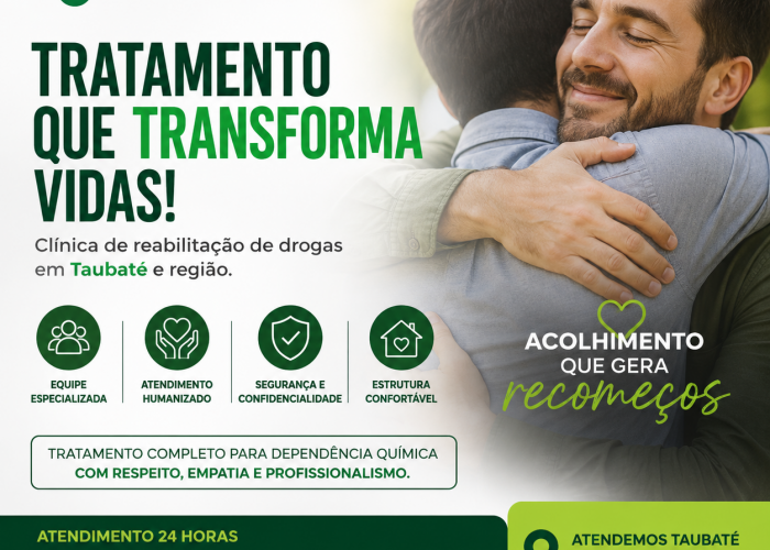 Clínica de Reabilitação de Drogas em Taubaté | Tratamento Especializado com Atendimento Humanizado