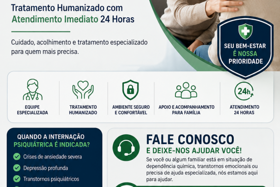 Internação Psiquiátrica em São Paulo: Tratamento Humanizado com Atendimento Imediato 24 Horas