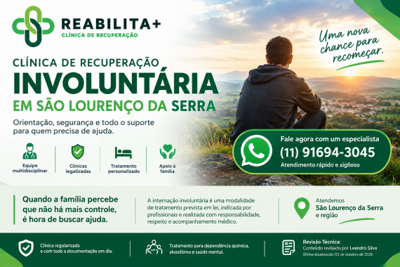 Clínica de Recuperação Involuntária em São Lourenço da Serra