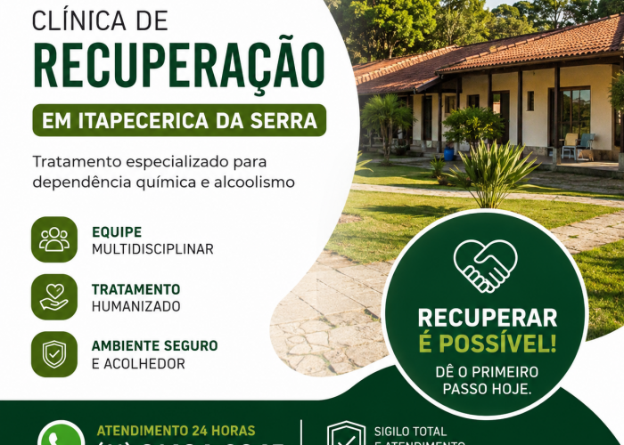 Clínica de Recuperação em Itapecerica da Serra: Tratamento Especializado para Dependência Química e Alcoolismo em 2026
