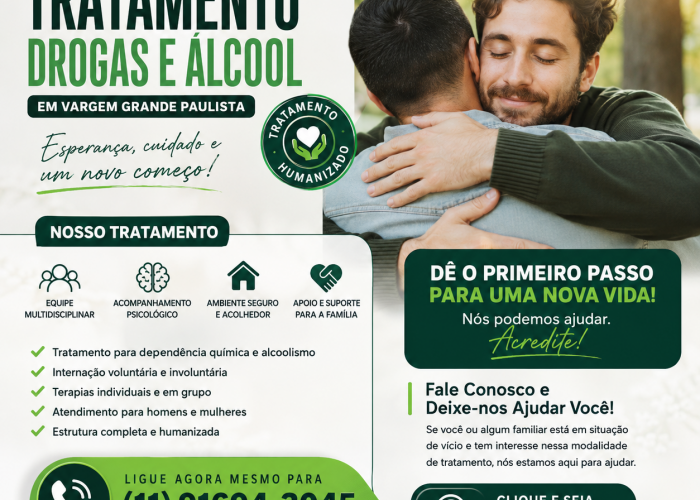 Clínica Tratamento de Drogas e Álcool em Vargem Grande Paulista