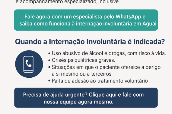 Internação Involuntária em Aguaí: Tratamento Seguro e Humanizado