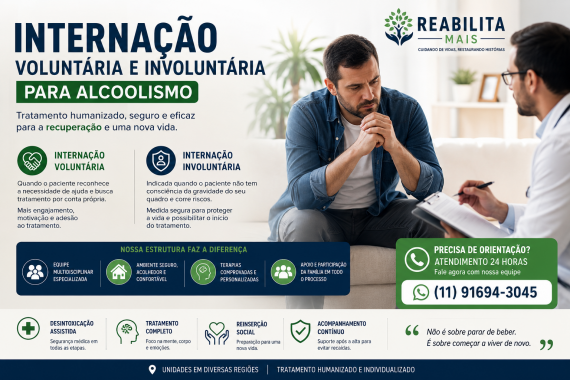 Internação Voluntária e Involuntária para Alcoolismo