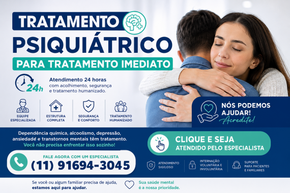 Clínica para Internação Psiquiátrica: Tratamento Humanizado com Atendimento Imediato 24 Horas