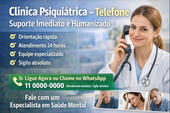 Clínica Psiquiátrica – Telefone para Atendimento Imediato e Humanizado